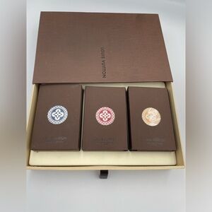 LOUIS VUITTON Monogram Fleur 3 Pack Playing Cards